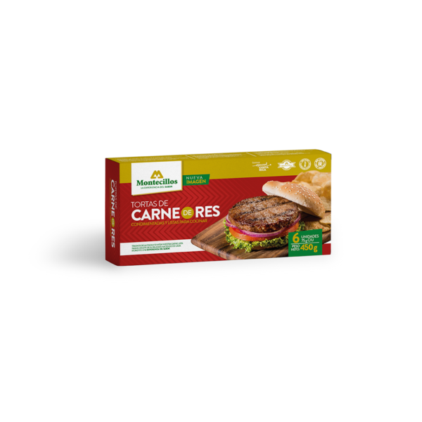 Tortas de Carne de Res Montecillos 450 gramos